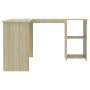 Escritorio forma de L madera contrachapada roble 120x140x75 cm de vidaXL, Escritorios - Ref: Foro24-800750, Precio: 126,81 €,...