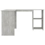 Escritorio forma de L contrachapada gris hormigón 120x140x75 cm de vidaXL, Escritorios - Ref: Foro24-800751, Precio: 111,57 €...