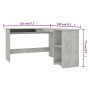 Escritorio forma de L contrachapada gris hormigón 120x140x75 cm de vidaXL, Escritorios - Ref: Foro24-800751, Precio: 111,57 €...