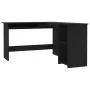 Escritorio forma de L madera contrachapada negro 120x140x75 cm de vidaXL, Escritorios - Ref: Foro24-800748, Precio: 118,56 €,...