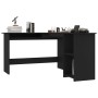 Escritorio forma de L madera contrachapada negro 120x140x75 cm de vidaXL, Escritorios - Ref: Foro24-800748, Precio: 124,39 €,...