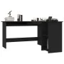 Escritorio forma de L madera contrachapada negro 120x140x75 cm de vidaXL, Escritorios - Ref: Foro24-800748, Precio: 118,56 €,...