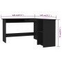 Escritorio forma de L madera contrachapada negro 120x140x75 cm de vidaXL, Escritorios - Ref: Foro24-800748, Precio: 124,39 €,...