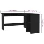 Escritorio forma de L madera contrachapada negro 120x140x75 cm de vidaXL, Escritorios - Ref: Foro24-800748, Precio: 118,56 €,...