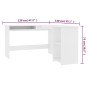Escritorio forma de L madera contrachapada blanco 120x140x75 cm de vidaXL, Escritorios - Ref: Foro24-800747, Precio: 123,43 €...