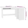 Escritorio forma de L madera contrachapada blanco 120x140x75 cm de vidaXL, Escritorios - Ref: Foro24-800747, Precio: 121,67 €...