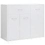 Aparador de madera contrachapada blanco brillante 88x30x70 cm de vidaXL, Aparadores - Ref: Foro24-800681, Precio: 108,72 €, D...