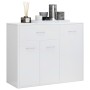 Aparador de madera contrachapada blanco brillante 88x30x70 cm de vidaXL, Aparadores - Ref: Foro24-800681, Precio: 108,72 €, D...
