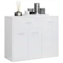 Aparador de madera contrachapada blanco brillante 88x30x70 cm de vidaXL, Aparadores - Ref: Foro24-800681, Precio: 100,41 €, D...