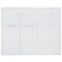 Aparador de madera contrachapada blanco brillante 88x30x70 cm de vidaXL, Aparadores - Ref: Foro24-800681, Precio: 108,72 €, D...