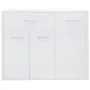 Aparador de madera contrachapada blanco brillante 88x30x70 cm de vidaXL, Aparadores - Ref: Foro24-800681, Precio: 100,41 €, D...