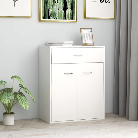 Aparador de madera contrachapada blanco 60x30x75 cm de vidaXL, Aparadores - Ref: Foro24-800711, Precio: 76,54 €, Descuento: %