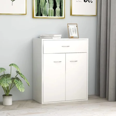 Aparador de madera contrachapada blanco 60x30x75 cm de vidaXL, Aparadores - Ref: Foro24-800711, Precio: 75,31 €, Descuento: %
