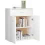 Aparador de madera contrachapada blanco 60x30x75 cm de vidaXL, Aparadores - Ref: Foro24-800711, Precio: 75,31 €, Descuento: %