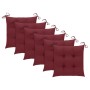 Sillas de jardín 6 unidades madera maciza de teca con cojines de , Sillas de jardín - Ref: Foro24-3073139, Precio: 709,75 €, ...