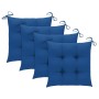 Sillas de jardín 4 unidades madera maciza de teca con cojines de , Sillas de jardín - Ref: Foro24-3073113, Precio: 467,01 €, ...