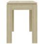 Mesa de comedor madera contrachapada roble Sonoma 120x60x76cm de vidaXL, Mesas de cocina y de comedor - Ref: Foro24-800759, P...