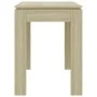 Mesa de comedor madera contrachapada roble Sonoma 120x60x76cm de vidaXL, Mesas de cocina y de comedor - Ref: Foro24-800759, P...