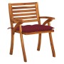 Sillas de jardín con cojines 4 unidades madera maciza de acacia de , Sillas de jardín - Ref: Foro24-3075198, Precio: 523,92 €...