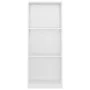 Estantería de 3 niveles madera blanco brillo 40x24x109 cm de vidaXL, Librerías y estanterías - Ref: Foro24-800834, Precio: 34...