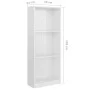 Estantería de 3 niveles madera blanco brillo 40x24x109 cm de vidaXL, Librerías y estanterías - Ref: Foro24-800834, Precio: 34...