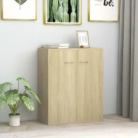 Aparador de madera contrachapada color roble Sonoma 60x30x75 cm de vidaXL, Aparadores - Ref: Foro24-800732, Precio: 57,50 €, ...