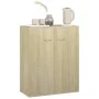 Aparador de madera contrachapada color roble Sonoma 60x30x75 cm de vidaXL, Aparadores - Ref: Foro24-800732, Precio: 57,50 €, ...