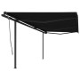 Toldo retráctil automático con postes gris antracita 6x3 m de , Toldos - Ref: Foro24-3070199, Precio: 569,49 €, Descuento: %