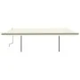 Toldo retráctil manual con postes color crema 6x3 m de , Toldos - Ref: Foro24-3070202, Precio: 700,26 €, Descuento: %