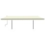 Toldo retráctil manual con postes color crema 6x3 m de , Toldos - Ref: Foro24-3070202, Precio: 630,72 €, Descuento: %