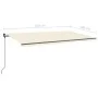 Toldo retráctil manual con postes color crema 6x3 m de , Toldos - Ref: Foro24-3070202, Precio: 700,26 €, Descuento: %