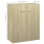 Aparador de madera contrachapada color roble Sonoma 60x30x75 cm de vidaXL, Aparadores - Ref: Foro24-800732, Precio: 58,58 €, ...