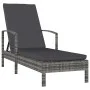 Gray synthetic rattan sun lounger with armrests by vidaXL, Loungers - Ref: Foro24-48126, Price: 108,83 €, Discount: %