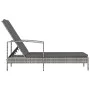 Gray synthetic rattan sun lounger with armrests by vidaXL, Loungers - Ref: Foro24-48126, Price: 108,83 €, Discount: %