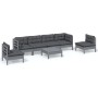 Juego de muebles de jardín 7 pzas y cojines madera maciza pino de , Conjuntos de jardín - Ref: Foro24-3096204, Precio: 565,64...