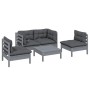 Juego de muebles de jardín 5 pzas y cojines madera maciza pino de , Conjuntos de jardín - Ref: Foro24-3096180, Precio: 397,92...