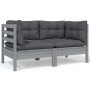 Juego de muebles de jardín 9 pzas y cojines madera maciza pino de , Conjuntos de jardín - Ref: Foro24-3096168, Precio: 788,38...