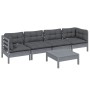 Juego de muebles de jardín 5 pzas y cojines madera maciza pino de , Conjuntos de jardín - Ref: Foro24-3096156, Precio: 397,92...