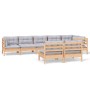 Juego de muebles de jardín 8 pzas y cojines madera maciza pino de , Conjuntos de jardín - Ref: Foro24-3096453, Precio: 670,74...