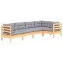 Juego de muebles de jardín 5 pzas y cojines madera de pino de , Conjuntos de jardín - Ref: Foro24-3096381, Precio: 394,67 €, ...