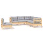 Juego de muebles de jardín 5 pzas y cojines madera de pino de , Conjuntos de jardín - Ref: Foro24-3096405, Precio: 394,67 €, ...