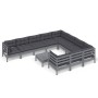 Muebles de jardín 11 pzas y cojines gris madera de pino de , Conjuntos de jardín - Ref: Foro24-3097003, Precio: 909,69 €, Des...