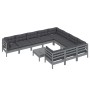Muebles de jardín 11 pzas y cojines gris madera de pino de , Conjuntos de jardín - Ref: Foro24-3097003, Precio: 909,69 €, Des...