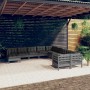 Muebles de jardín 11 pzas y cojines gris madera de pino de , Conjuntos de jardín - Ref: Foro24-3097057, Precio: 909,69 €, Des...