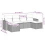 Set sofás de jardín 6 piezas y cojines ratán sintético marrón en Conjuntos de jardín | Comprar online en Foru.es