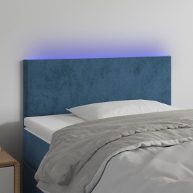 Cabecero con LED de terciopelo azul oscuro 80x5x78/88 cm de , Cabeceros y pies de cama - Ref: Foro24-3121366, Precio: 33,99 €...