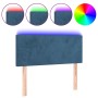 Cabecero con LED de terciopelo azul oscuro 80x5x78/88 cm de , Cabeceros y pies de cama - Ref: Foro24-3121366, Precio: 33,99 €...