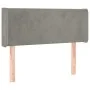 Light gray velvet headboard with LED 103x16x78/88 cm by , Headboards and footboards - Ref: Foro24-3122998, Price: 52,39 €, Di...