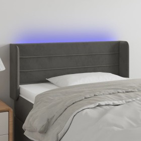 Cabecero con LED de terciopelo gris oscuro 103x16x78/88 cm de , Cabeceros y pies de cama - Ref: Foro24-3123419, Precio: 51,40...