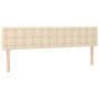 Cama box spring con colchón tela color crema 180x200 cm de , Camas y somieres - Ref: Foro24-3127146, Precio: 597,27 €, Descue...